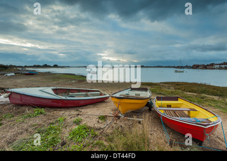 Bewölkten Nachmittag in Bosham, Teil des Hafen von Chichester, West Sussex. Stockfoto