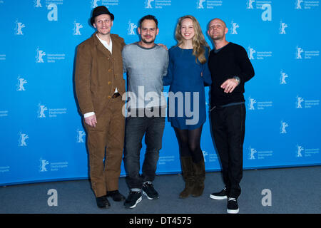 Berlin, Deutschland. 8. Februar 2014. Maximilian Erleinwein präsentiert im 64. Berlinale Film Festival den Film "Stereo". Goncalo Silva / Alamy Live News Stockfoto