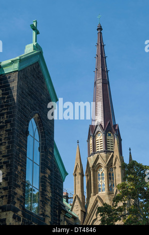 Basilika Saint Dunstan, eine katholische Kirche im historischen Bezirk von Charlottetown; Prince Edward Island, Kanada. Stockfoto