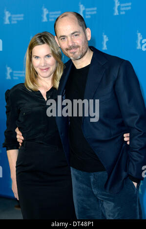 Berlin, Deutschland. 7. Februar 2014. Nele Mueller-Stoefen und Edward Berger während der "Jack" Photocall auf der 64. Internationalen Filmfestspiele Berlin / Berlinale 2014 am 7. Februar 2014 in Berlin, Deutschland Stockfoto