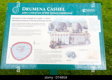 Drumena Cashel ist ein gutes Beispiel für einen kleinen frühchristlichen Steinhäuser Hof Gehäuse in der Nähe von Castlewellan im County Down Stockfoto