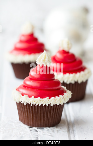 Santa Hut cupcakes Stockfoto