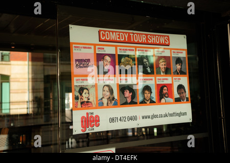 Der Glee Club, Comedy und Musik Veranstaltungsort, Nottingham, UK. Stockfoto