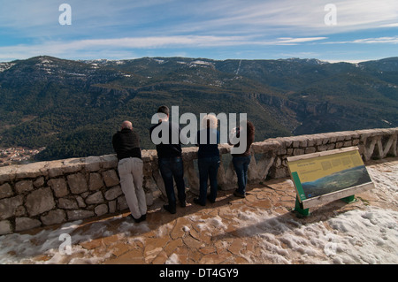 Balkon über das Tal des Guadalquivir Fluss, natürlichen Park Sierras de Cazorla Segura y Las Villas, Jaen, Spanien, Europa Stockfoto