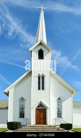 Ländliche Kirche, Midwest, Ohio, in der Nähe von Akron, USA Stockfoto