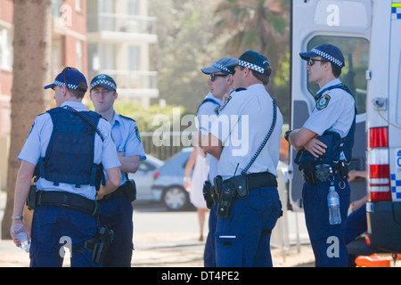 New South Wales State Polizisten am Manly Beach, sydney Stockfoto