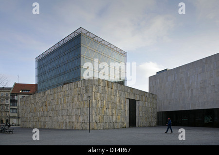 Die Ohel-Jakob (Jakobs Zelt) Synagoge, Sankt-Jakobs-Platz, München, Deutschland. Designed by Rena Wandel-Hoefer & Wolfgang Lorch. Stockfoto