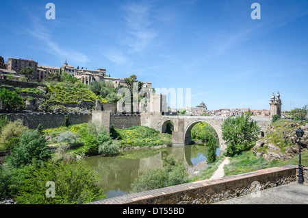 Alcantara Brücke in Toledo, Spanien Stockfoto