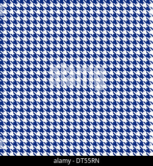 Blau-weiß Hahnentritt Hintergrund - nahtlos Stockfoto