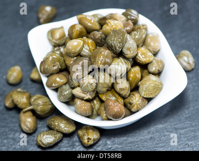 Kleinen Teil des erhaltenen Kapern (close-up erschossen) Stockfoto