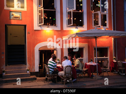 Restaurant am Nyhavn, Kopenhagen, Dänemark, Skandinavien, Europa Stockfoto