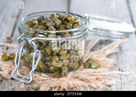 Kleinen Teil des erhaltenen Kapern (close-up erschossen) Stockfoto