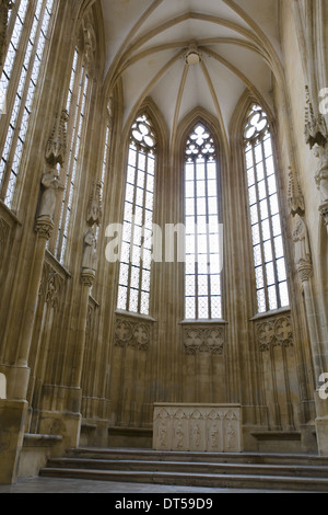 Das Innere der gotischen Kapelle des Hl. Johannes der Evangelist Stockfoto