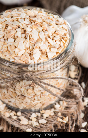 Kleine Portion Knoblauch Gewürz (close-up erschossen) Stockfoto