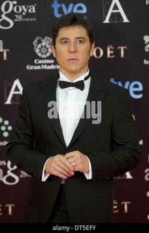 Madrid, Spanien. 9. Februar 2014.  Manel Fuentes besucht Goya Cinema Awards 2014 am Centro de Congresos Príncipe Felipe am 9. Februar 2014 in Madrid, Spanien (Bild Kredit: Kredit: Jack Abuin/ZUMAPRESS.com/Alamy Live News) Stockfoto