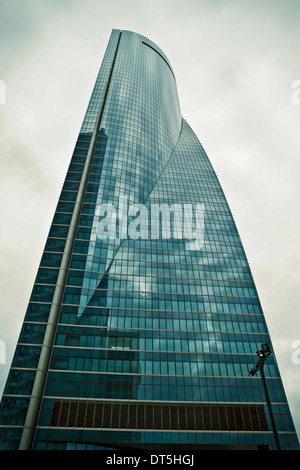 Kristall Turm, Wolkenkratzer von Madrid, platziert im Finanzviertel, vier moderne Wolkenkratzer (Cuatro Torres), Spanien Stockfoto