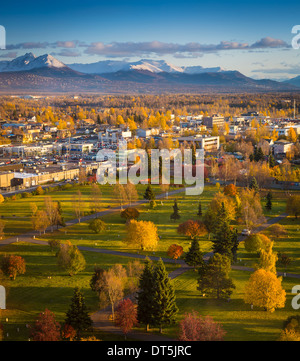 Die Innenstadt von Anchorage in Alaska Stockfoto