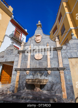 Jerica Castellon Dorfbrunnen in Alto Palancia von Spanien Valencia Stockfoto