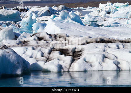 Eisberge in der Lagune am Jökulsárlón,, Island Stockfoto