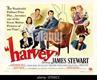 CHARLES DRAKE, PEGGY DOW, James Stewart, JOSEPHINE HULL, CECIL KELLAWAY, Harvey, 1950 Stockfoto