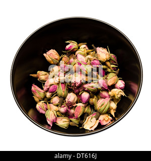 Aromatisch und lecker Tee aus getrockneten Rosenknospen Stockfoto