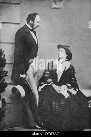 Ehemann Gemahl Prinz Albert und Königin Victoria im Jahre 1860. Aus dem Archiv des Pressedienstes Portrait (ehemals Presse-Portrait-Service). Stockfoto