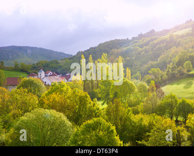 Aribe auf Azcoa Aezcoa Tal der Pyrenäen in Navarra-Spanien Stockfoto