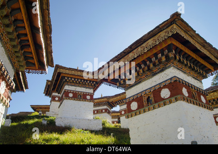 Bhutan, Südasien, Dochu La Chörten, Sieg des 4. Königs in der Schlacht in der Nähe von Thimphu zu gedenken. Stockfoto