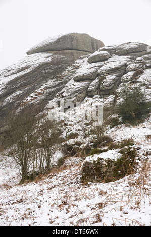 Blackingstone Rockin Winter, Dartmoor, Devon, Großbritannien Stockfoto