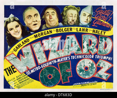 JUDY GARLAND, FRANK MORGAN, RAY BOLGER, BERT LAHR, JACK HALEY, Plakat, der Zauberer von Oz, 1939 Stockfoto