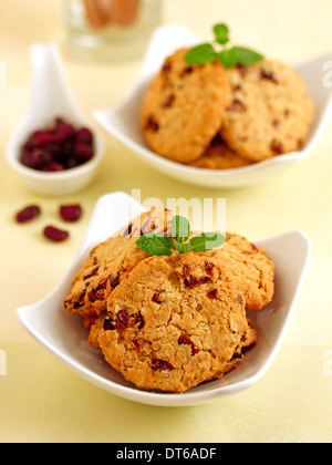 Cranberry-Cookies. Rezept zur Verfügung. Stockfoto