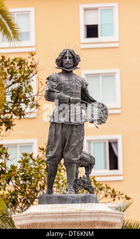 Velaquez Maler Statue von Antonio Susillo Sevilla Andalusien Spanien. Statue im Jahre 1895 installiert. Velaquez ist eines der berühmtesten Stockfoto