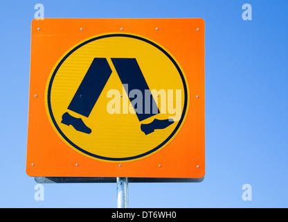 Warnzeichen für Fahrer Stockfoto