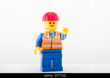 LEGO Minifigur von Lego Gruppe von Ole Kirk Christiansen erfunden gemacht Billund Dänemark Stockfoto