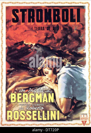 INGRID BERGMAN POSTER STROMBOLI (1950) Stockfoto