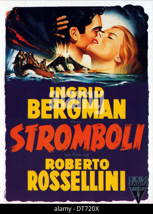 INGRID BERGMAN POSTER STROMBOLI (1950) Stockfoto