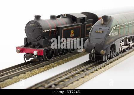 Hornby Dublo grün Stockente Modell Zug mit EDL17 Tank Locomotive Zug klassische Brtish Kinderspielzeug Stockfoto