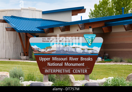 Fort Benton, Montana, oberen Missouri Breaks National Monument, Interpretive Center Stockfoto