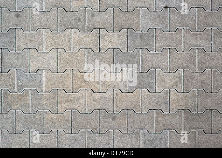 Ziegel Bürgersteig Tile, Ansicht von oben. Städtische Textur als Hintergrund. Stockfoto