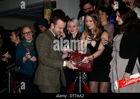 Berlin, Deutschland. 10. Februar 2014. Aaron Paul Teilnahme an der "A Long Way Down" premiere auf der 64. Internationalen Filmfestspiele Berlin / Berlinale 2014 am 10. Februar 2014 in Berlin, Deutschland. Bildnachweis: Dpa/Alamy Live-Nachrichten Stockfoto