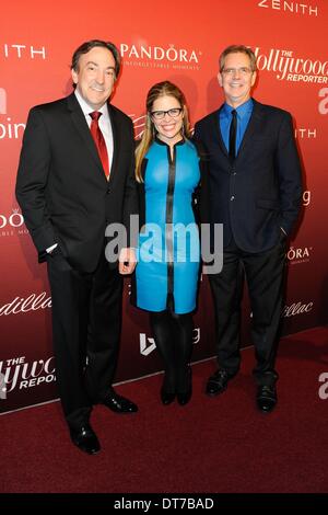 Los Angeles, Kalifornien, USA. 10. Februar 2014. Peter Del Vecho, Jennifer Lee, Chris Buck im Ankunftsbereich für die Academy Awards: The Hollywood Reporter (THR) nominierten Nacht Feier, Spago, Los Angeles, CA 10. Februar 2014 Credit: © Sara Cozolino/Everett Collection/Alamy Live News Stockfoto