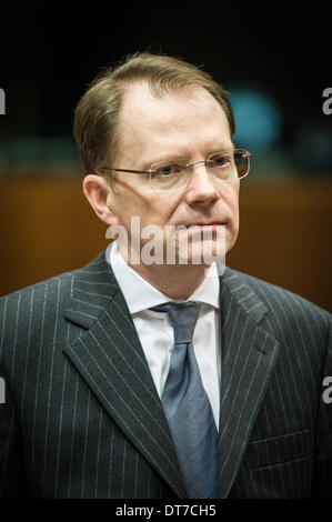 Brüssel, Bxl, Belgien. 11. Februar 2014. Slowenische Staatssekretär Igor Sencar während der allgemeinen Angelegenheit Rat European Affairs Minister am Sitz des Europäischen Rates in Brüssel, Belgien auf 11.02.2014, die Minister eine Entscheidung über die Genehmigung für das Inverkehrbringen für Zwecke der Anbau von gentechnisch verändertem Mais 1507 treffen. Bildnachweis: ZUMA Press, Inc./Alamy Live-Nachrichten Stockfoto