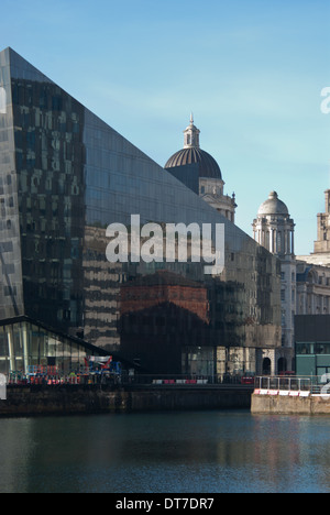 Das Museum of Liverpool Reflexionen. Stockfoto