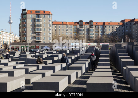 Denkmal für die ermordeten Juden Europas, Berlin, Deutschland Stockfoto