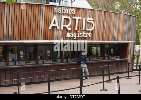 Artis Royal Zoo Fahrkartenschalter in Amsterdam, Holland, Niederlande. Stockfoto