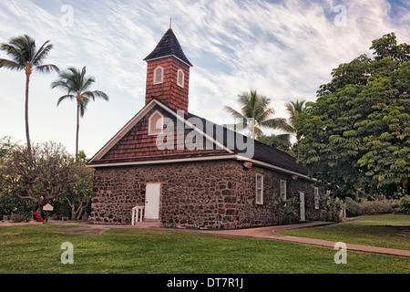 Keawala'i Congregational Church auf Hawaii Insel Maui im Jahre 1832 gegründet. Stockfoto