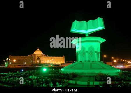 Sharjah Light Festival, Koran, Emirat Sharjah, Vereinigte Arabische Emirate, Naher Osten Stockfoto