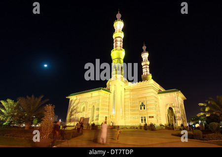 Sharjah Light Festival, Moschee Masjid Al Majaz, Emirat Sharjah, Vereinigte Arabische Emirate, Naher Osten Stockfoto