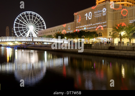 Sharjah Light Festival, Al Qasha (interne Fassaden), Sharjah, Vereinigte Arabische Emirate, Naher Osten Stockfoto