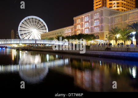 Sharjah Light Festival, Al Qasha (interne Fassaden), Sharjah, Vereinigte Arabische Emirate, Naher Osten Stockfoto